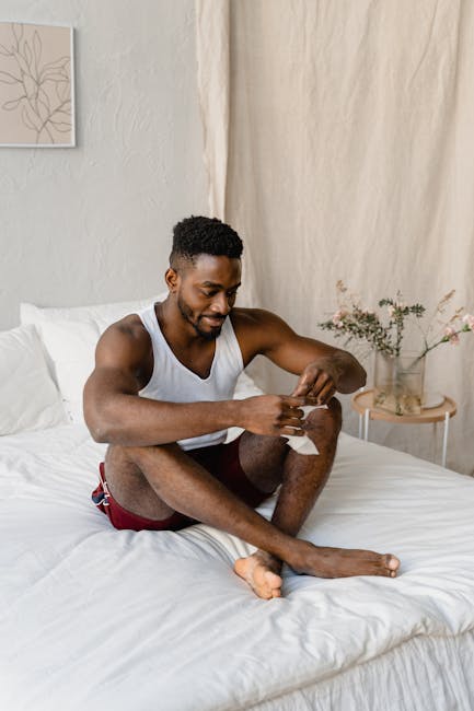 person enjoying relaxing eye massage routine in comfortable home setting